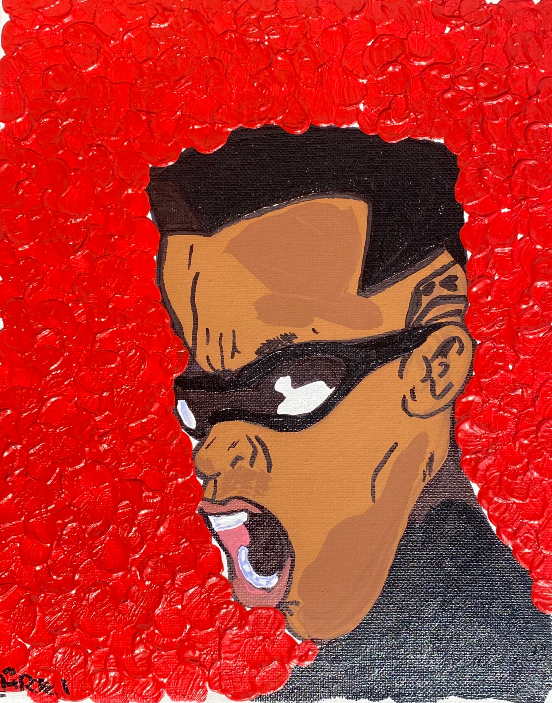 Blade painting made with acrylic.