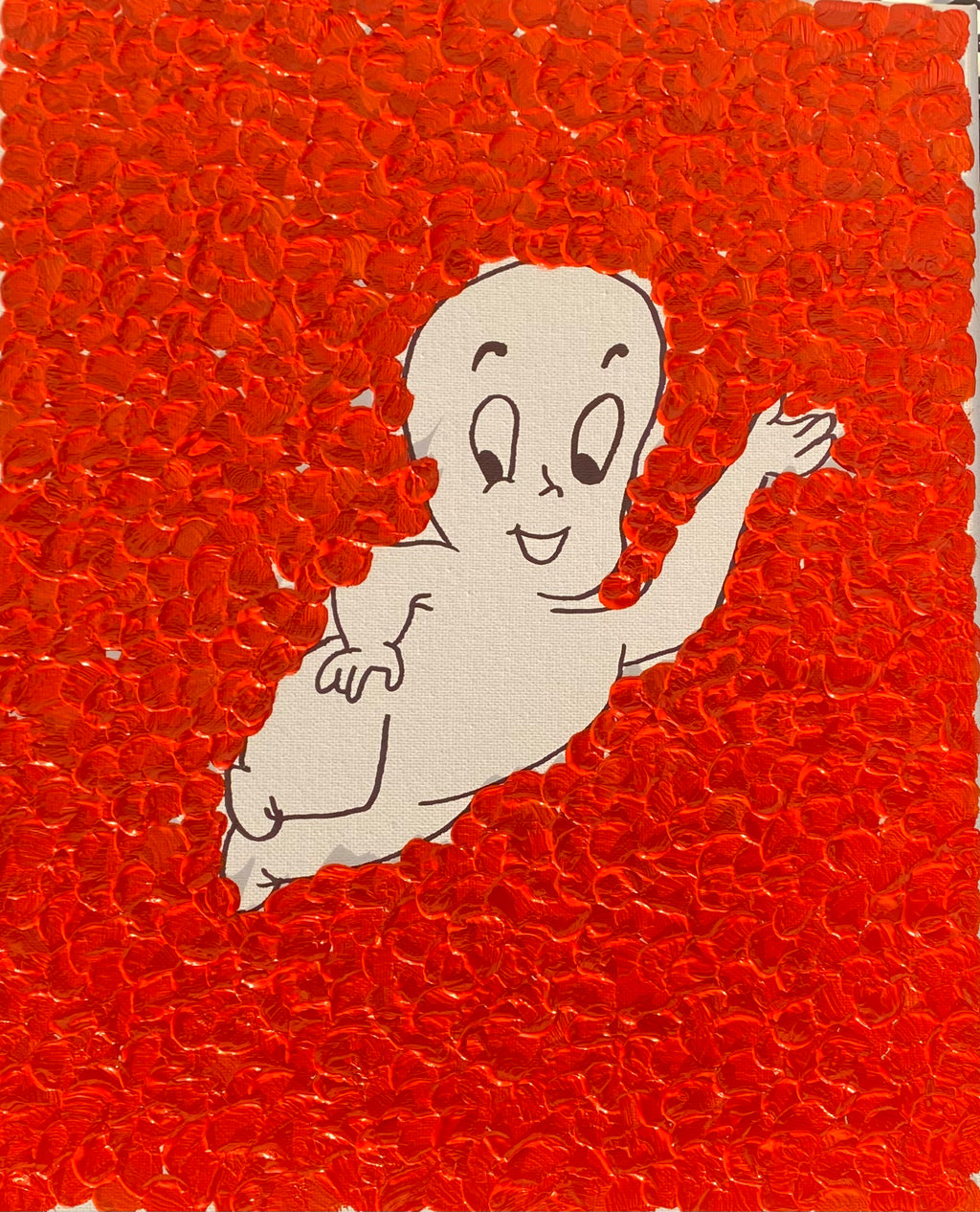 Casper the ghost painting made with acrylic.