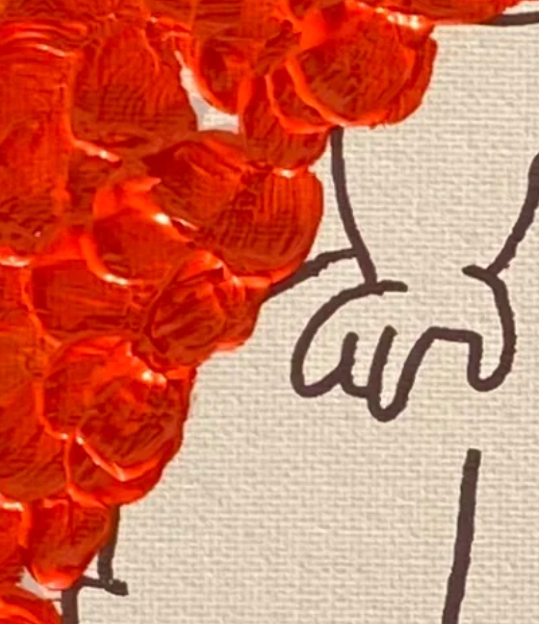 orange and white textured surface