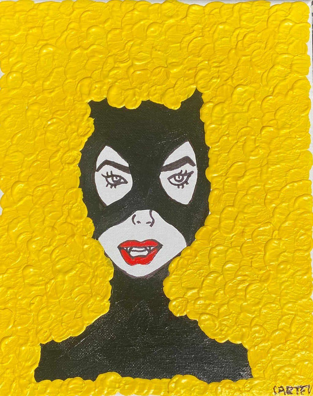 Catwoman painting made with acrylic.