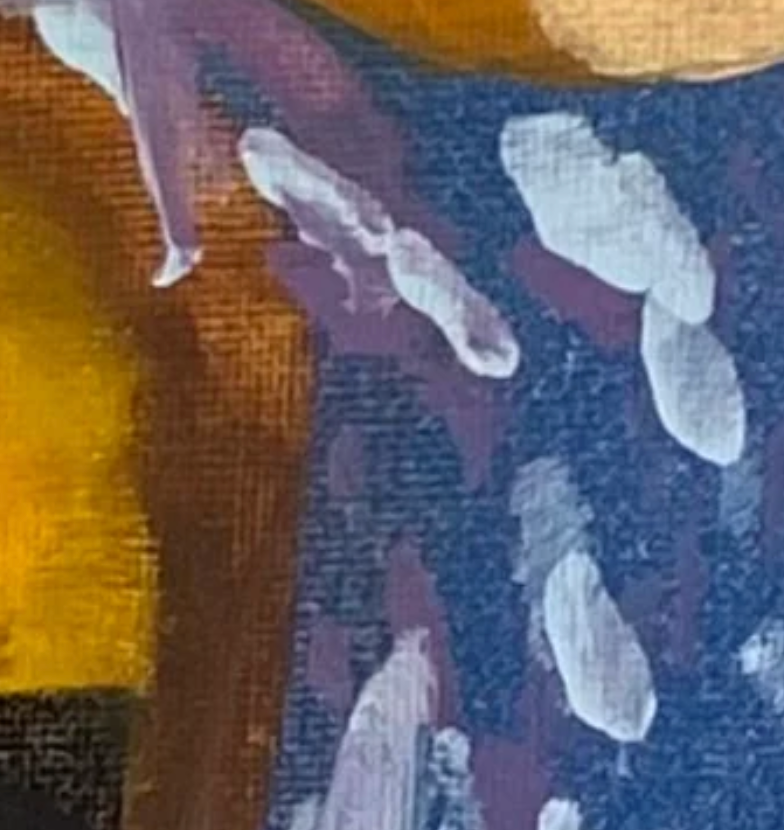 Close-up of a fabric with abstract pattern on a textured background