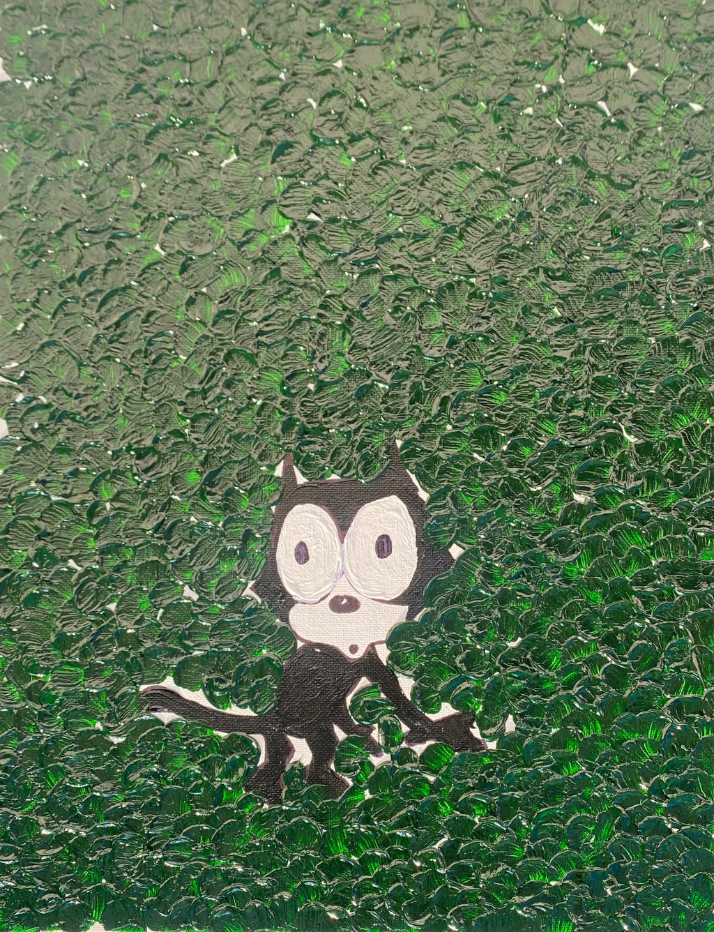 Felix the cat painting made with acrylic.