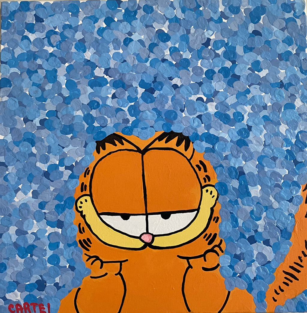 Garfield painting made with acrylic.
