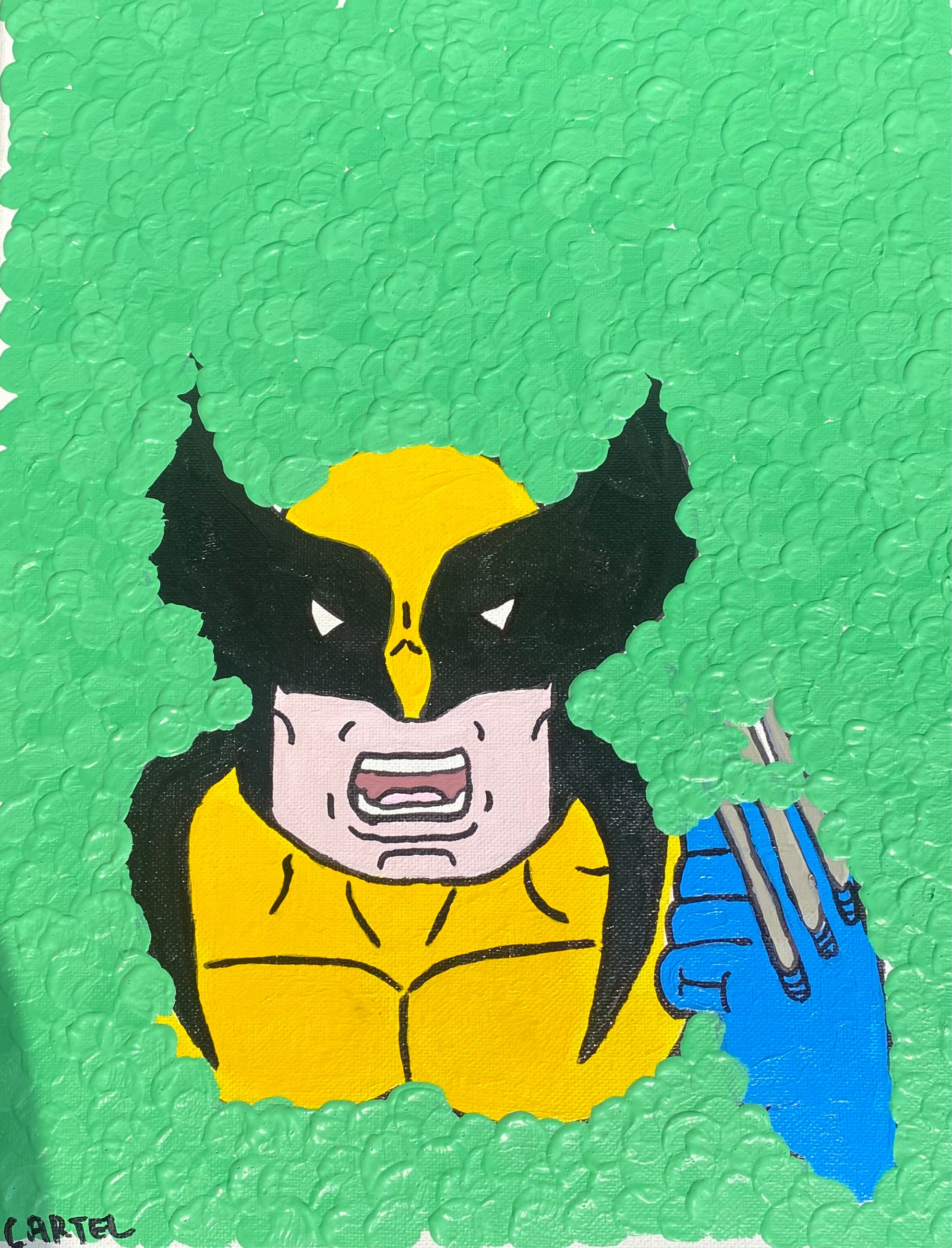 Wolverine painting made with acrylic. 