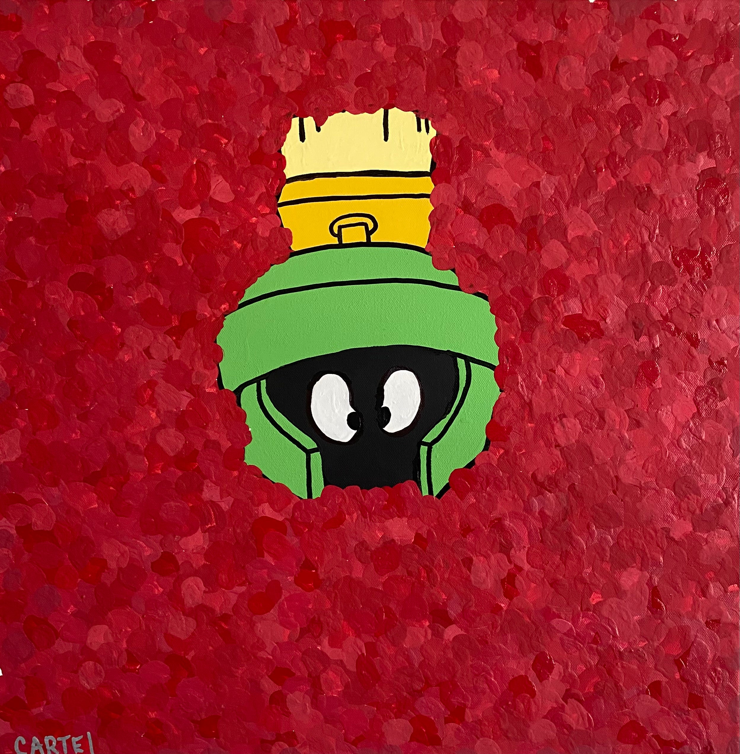 Marvin the martian painting made with acrylic.