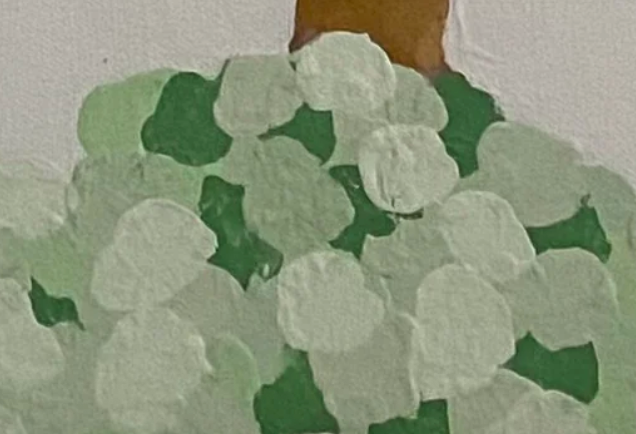 Close-up of green and white textured material