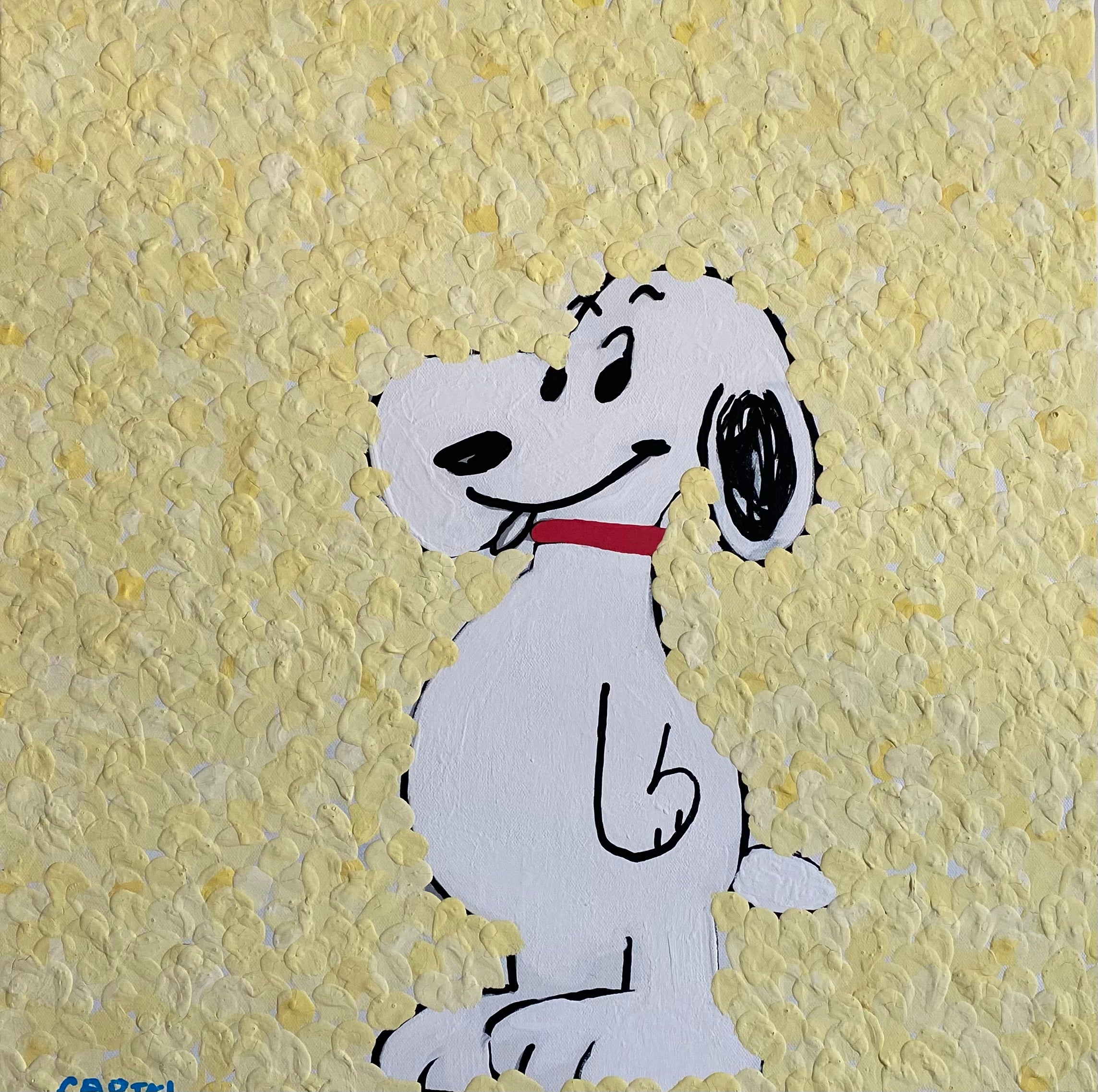 Snoopy painting made with acrylic.