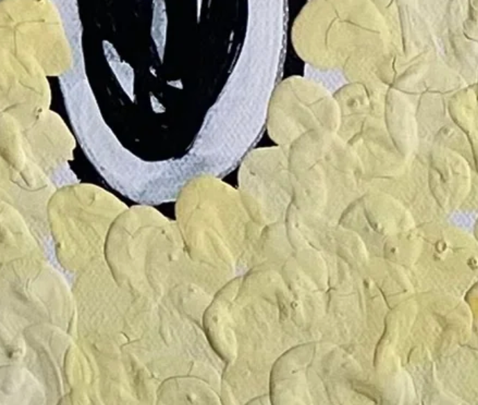 Close-up of textured yellow material