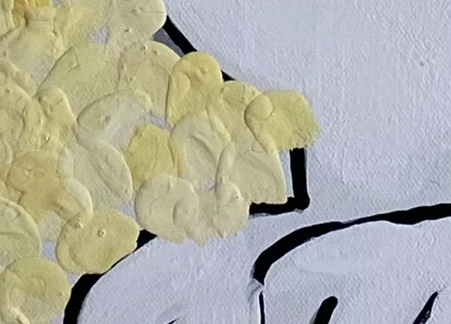 textured yellow and white surface