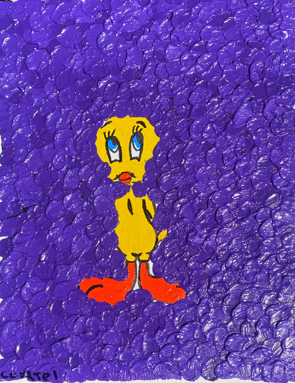 Tweety bird painting made with acrylic.