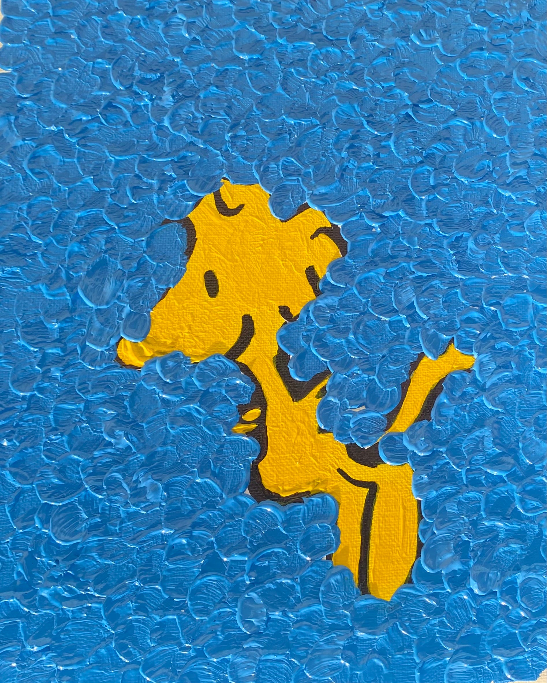 Woodstock painting made with acrylic.